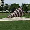 Walking in the park, along the waterway to our segway trip, we saw this sculpture