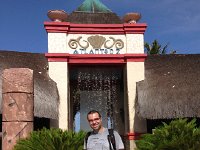 Rafa at beach entrance