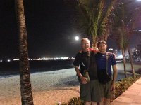 Bill and Francisco with full moon in background