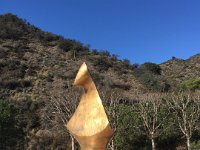Sculpture at the Getty Museum,  tramway entrance