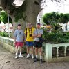 Plaza in Apaneca: Keith, Egidio, Francisco