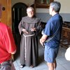 Visiting with the Priest at the San Francisco Church in Ataco