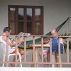 Egidio and Keith take it easy on their balcony