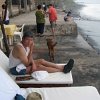 Francisco watching the surfers
