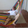 It's siesta time on our room balcony, so Bill takes a nap