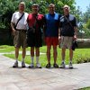 on the grounds of the Guzman Museum: Bill, Francisco, Egidio, Keith