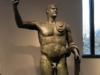 Bronze statue of the emperor Trebonianus Gallus, A.D. 251–253, bronze, Roman