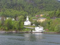 Small town.  The ferry would occasionally stop to discharge or pick up passengers