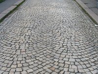typical cobblestone street