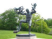 Man playing with children