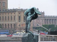 harbor statue of man and eagle