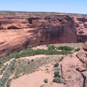 view of the canyon with White House ruins at the bottom of the far wall