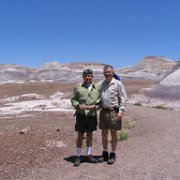 Francisco and Bill with Painted Desert all around