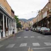 downtown Santa Fe, Cathedral in background