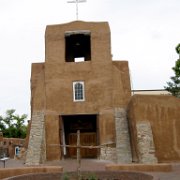 San Miguel Church, oldest church structure in the USA, original adobe walls and altar built by Tlaxcalan Indians from Mexico, ca 1610