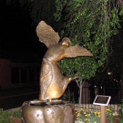 Artwork in front of the Cathedral