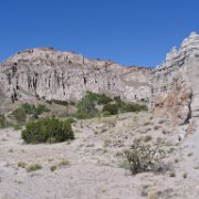 Ash deposits near Santa Fe, known as White Place or Plaza Blanca because Georgia O'Keeffe used to visit and camp in the area