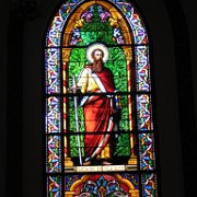 one of the vitrals in the Cathedral