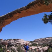 Bill under a natural bridge