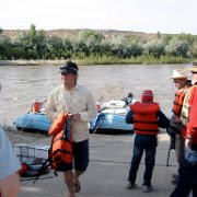 getting ready for our river rafting trip