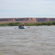 on the river