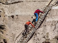 Francisco and Egidio heading up the ladders